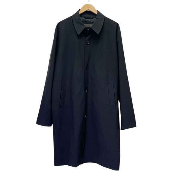 Banana Republic Y2K Trench Coat Black Raincoat Men’s Size XL Vintage Spring 2001 - Picture 2 of 10
